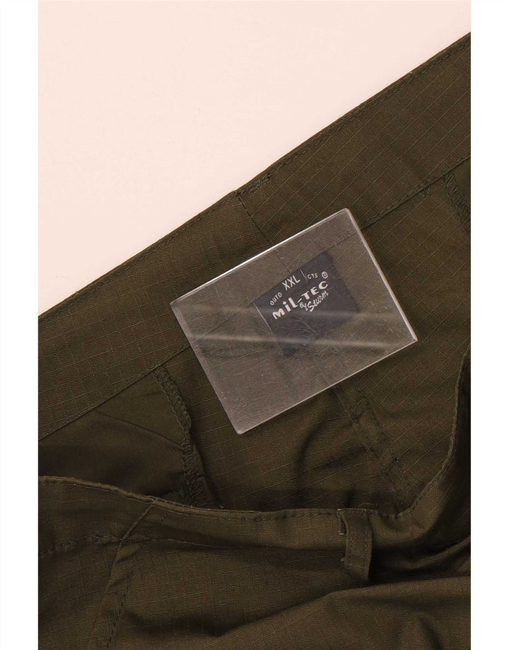 Mil-Tec Herre Cargo Shorts 2XL W44 Khaki Ternet polyester
