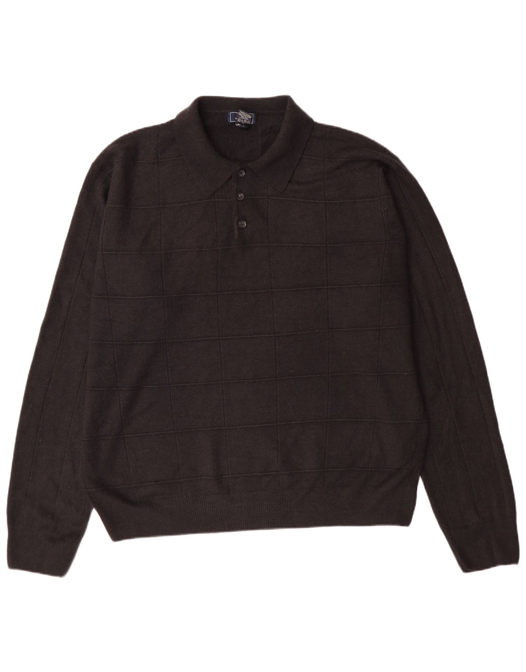 Dockers Herre Polo Neck Jumper Sweater 2XL Sort Akryl