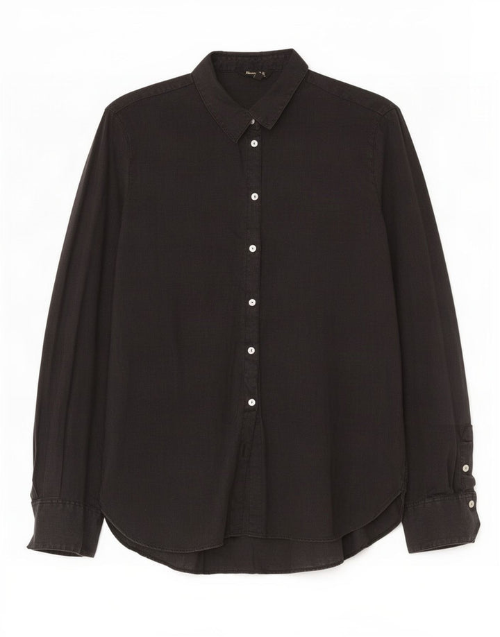 Massimo Dutti Dameskjorte EU 40 Medium Sort Linned