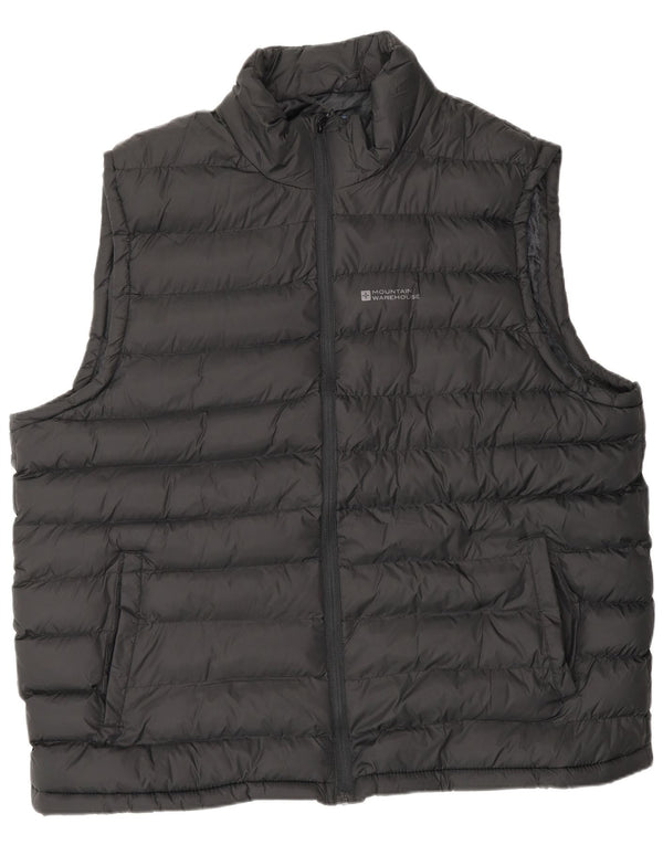 Mountain Warehouse Herre Polstret Gilet UK 46 3XL Sort Nylon