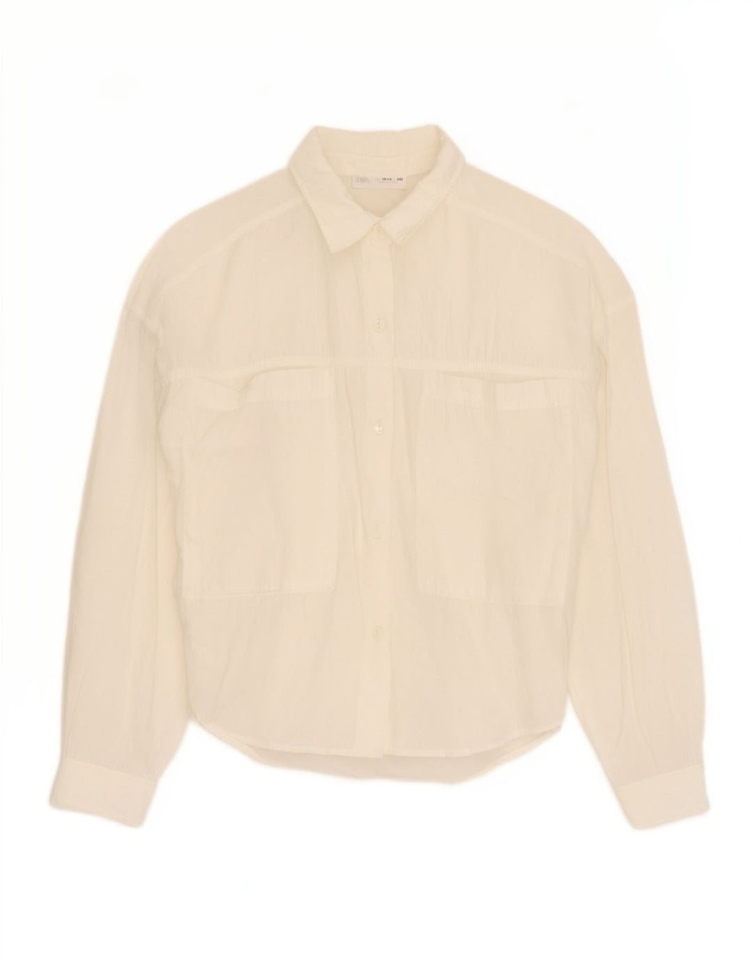 Zara Pigeskjortebluse 13-14 År Hvid Modal