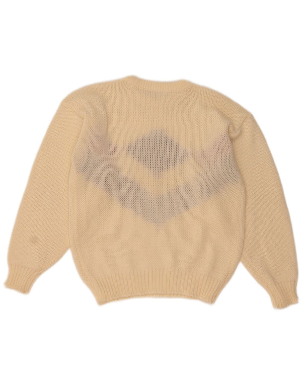 C&A Dame sweater med rund hals EU 40 Medium Off White Argyle/Diamond