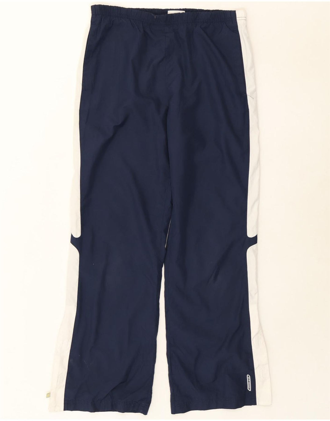 REEBOK Womens Tracksuit Trousers UK 10 Small Navy Blue Colourblock Vintage Reebok and Second-Hand Reebok from Messina Hembry 