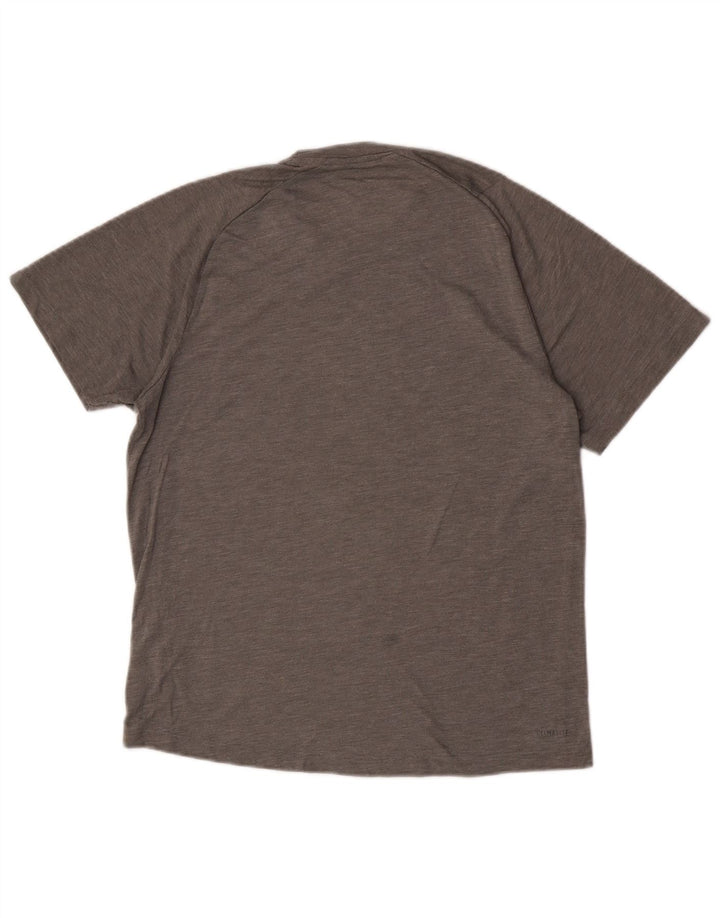 Adidas Herre Climalite T-Shirt Top Medium Grå Polyester