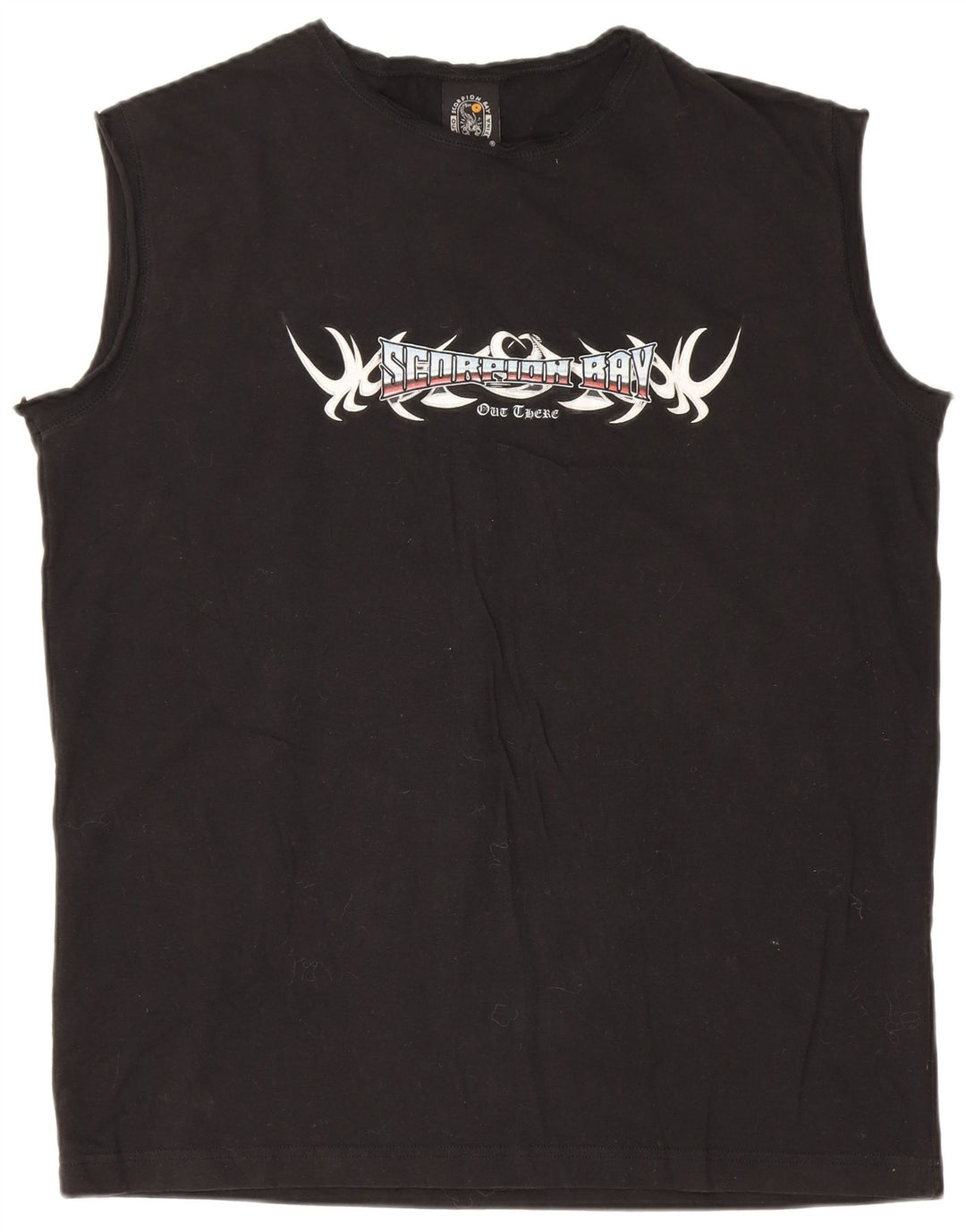 Scorpion Bay Herre Grafisk Vest Top Stor Sort Bomuld
