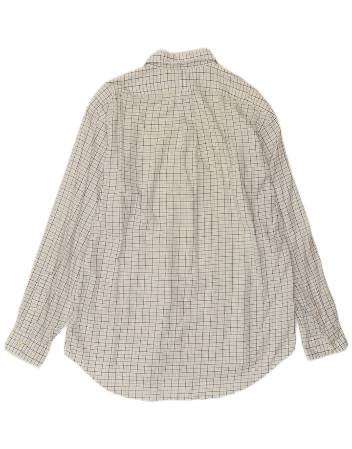 POLO RALPH LAUREN Herre Yarmouth skjorte str. 16 Stor hvid ternet bomuld