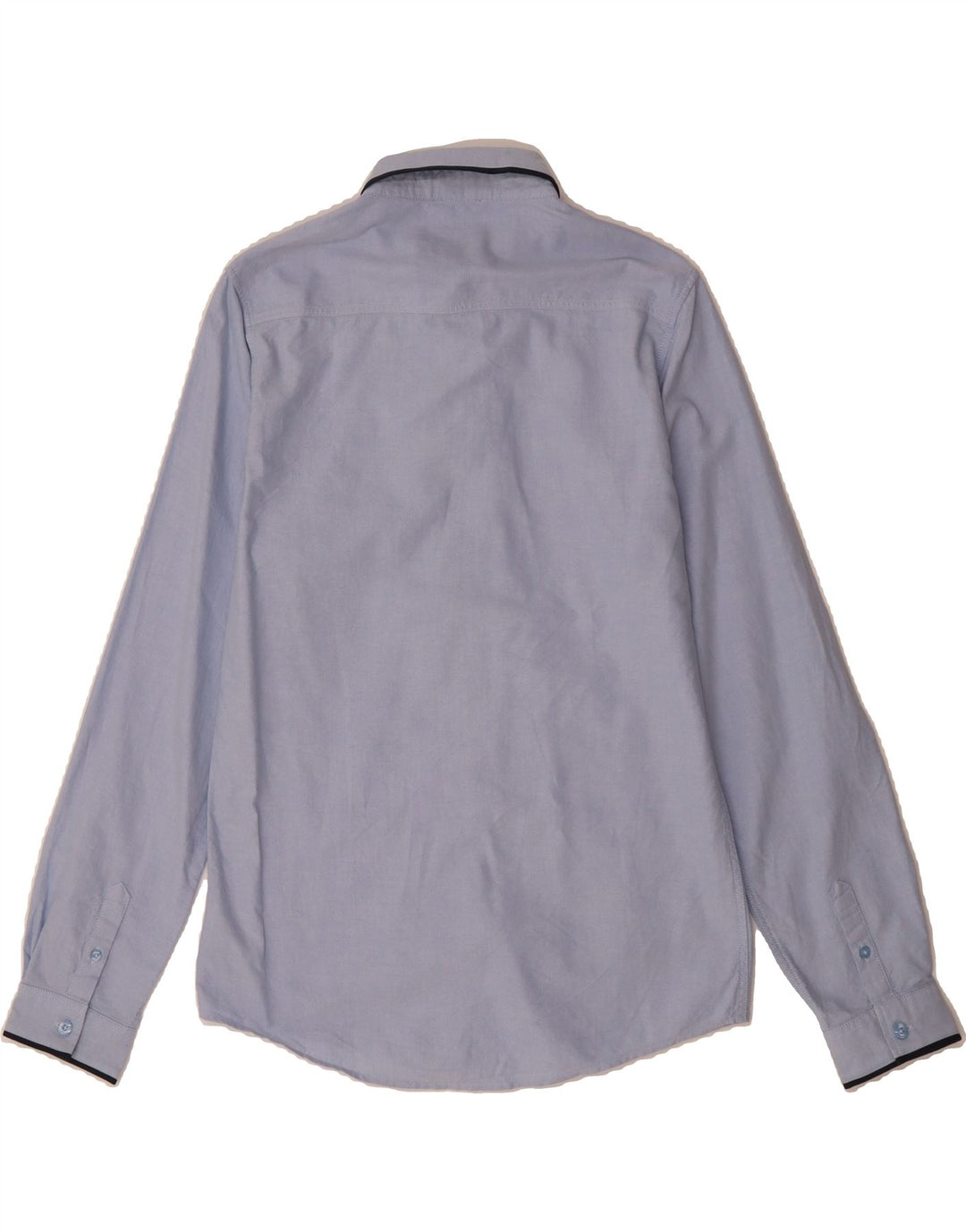 HUGO BOSS Boys Shirt 15-16 Years Blue Colourblock Cotton Vintage Hugo Boss and Second-Hand Hugo Boss from Messina Hembry 