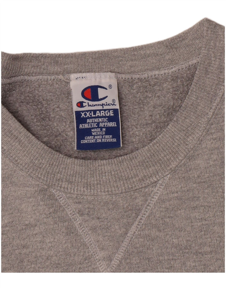 Champion Herre Sweatshirt Jumper 2XL Grå Bomuld
