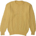 VINTAGE Womens Crew Neck Jumper Sweater UK 16 Large Yellow Vintage Vintage and Second-Hand Vintage from Messina Hembry 