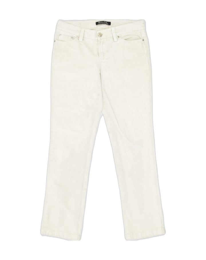 MASSIMO DUTTI Womens Straight Jeans W32 L31 Off White Cotton | Vintage | Thrift | Second-Hand | Used Clothing | Messina Hembry 