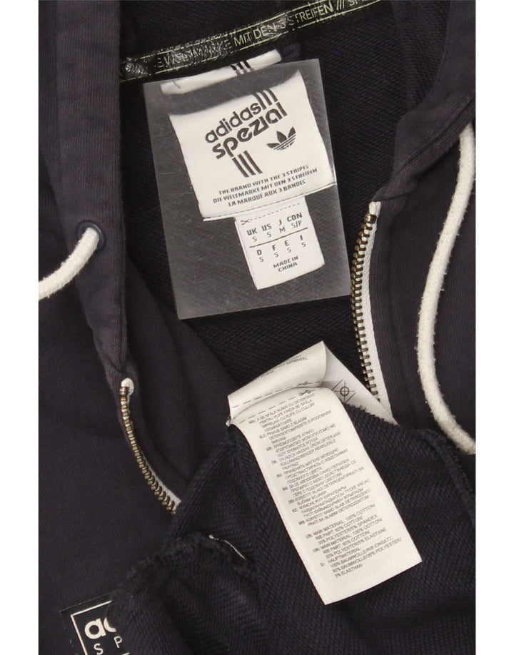 ADIDAS Hættetrøje med lynlås til mænd, lille marineblå bomuld