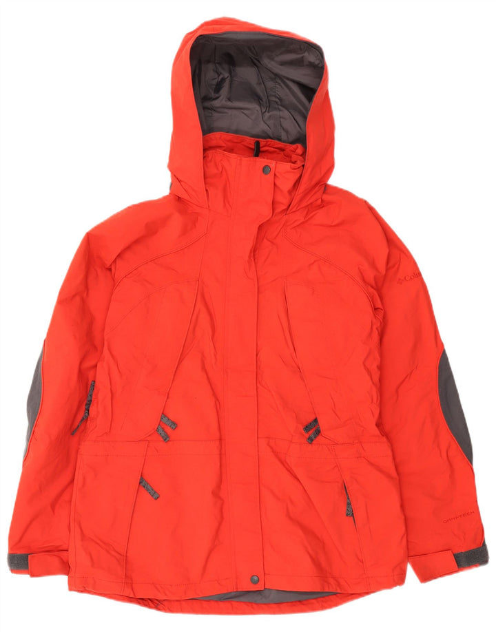 Columbia Womens Interchange Windbreaker Jacket UK 16 Large Red Colourblock