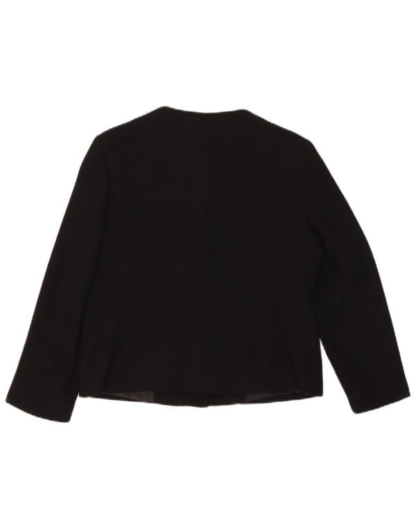 Zara Dame 1 Knap Blazer Jacket UK 12 Medium Sort