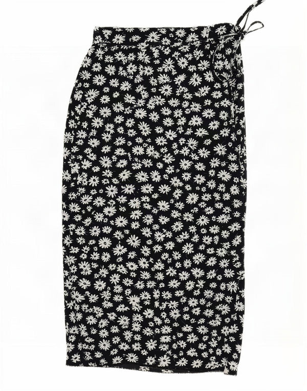 Max Dine Dame Maxi Lige Nederdel IT 44 Medium W30 Black Floral