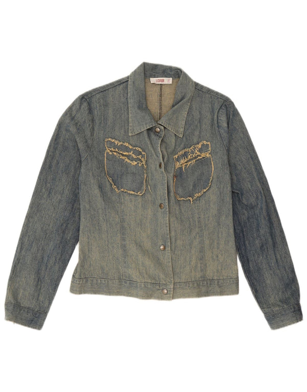 Leonor Dame denimjakke IT 44 Medium Blå Bomuld