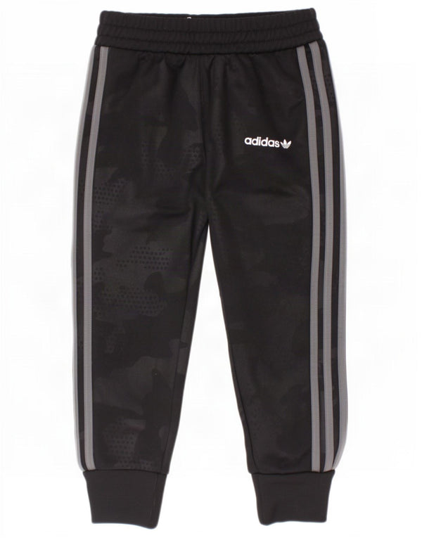 Adidas Drenge Træningsdragt Bukser Joggers 2-3 År Sort Camouflage Polyester