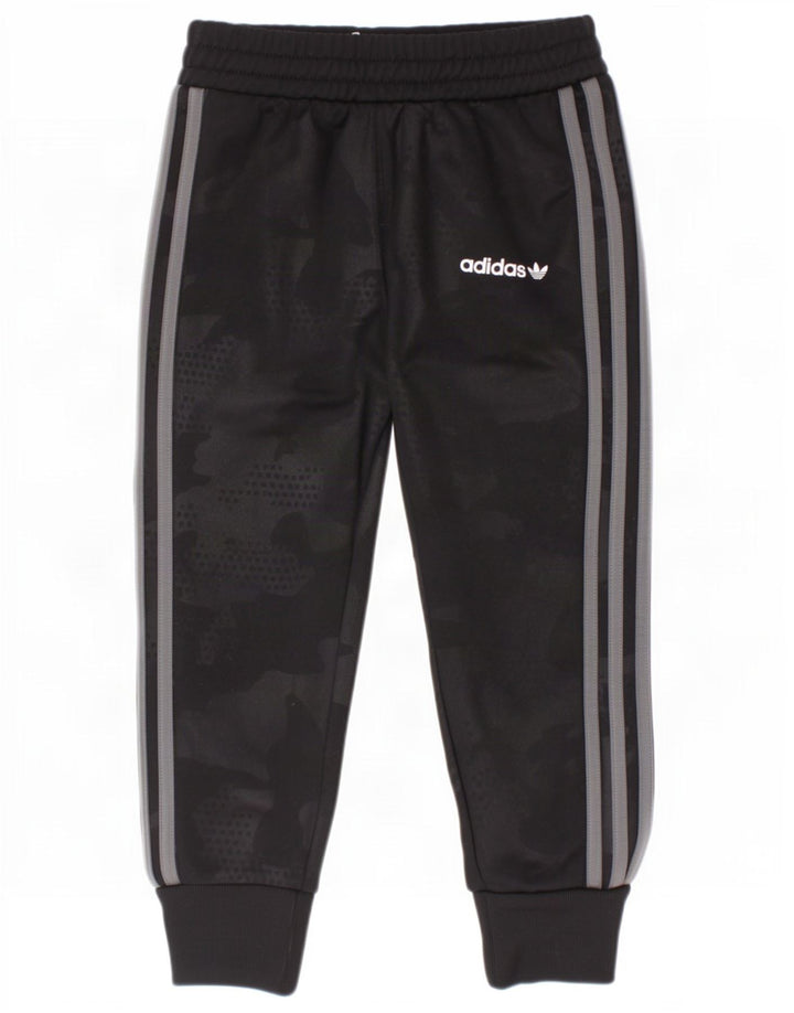 Adidas Drenge Træningsdragt Bukser Joggers 2-3 År Sort Camouflage Polyester