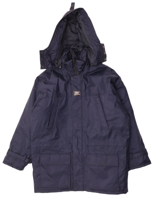 Helly Hansen Herre Hætte Oversized Polstret Frakke UK 36 Small Navy Blue