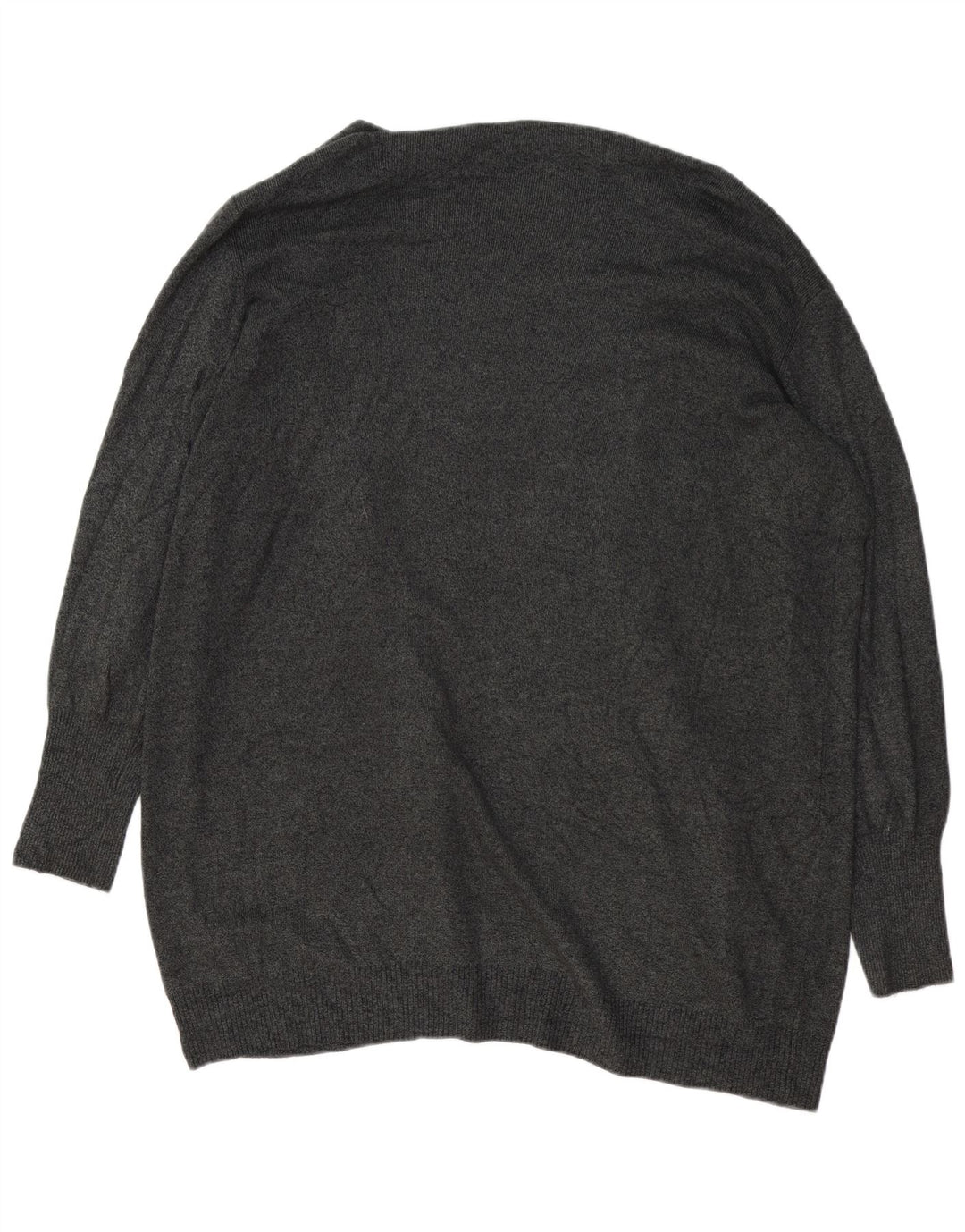 Marks & Spencer Dame Oversized Longline Cardigan Sweater UK 18 XL Grå