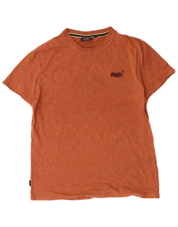 Superdry T-shirt top til mænd XL orange bomuld