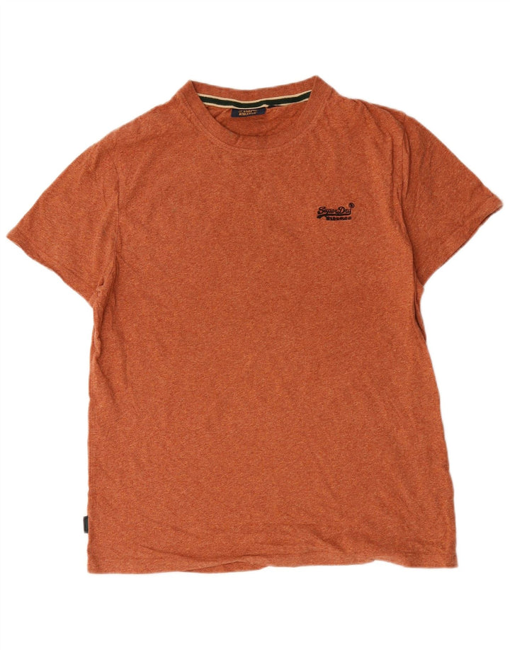 Superdry T-shirt top til mænd XL orange bomuld