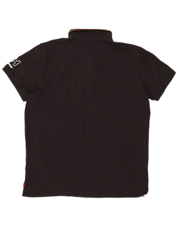 Helly Hansen Herre Grafisk Polo Shirt 2XL Sort Bomuld