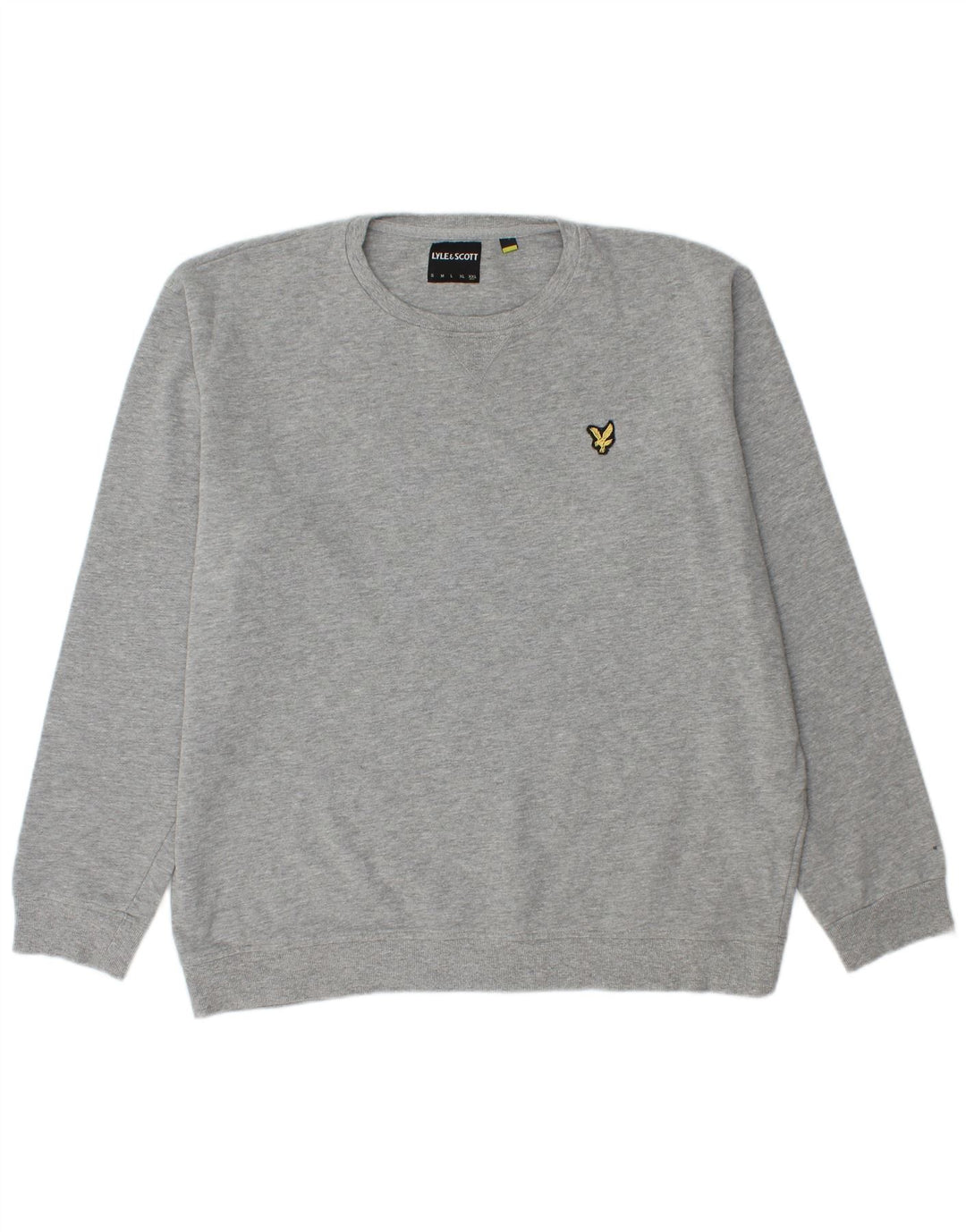 LYLE & SCOTT Herre sweater med rund hals 2XL grå bomuld