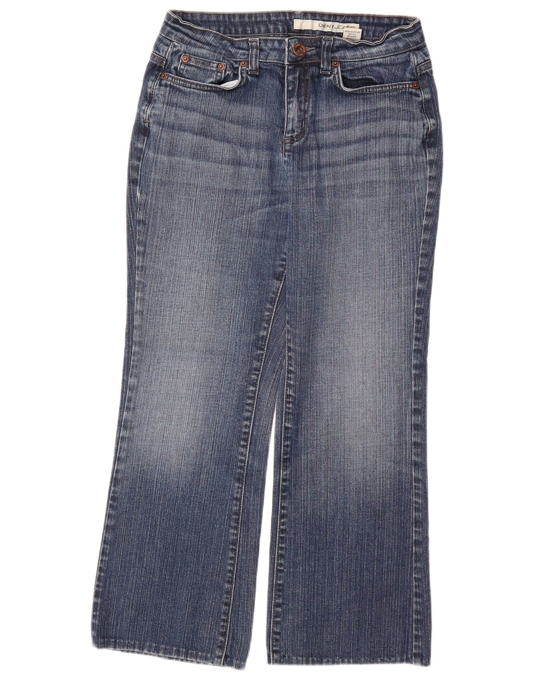 DKNY Womens Crop Bootcut Jeans US 6 Medium W26 L26 Blue