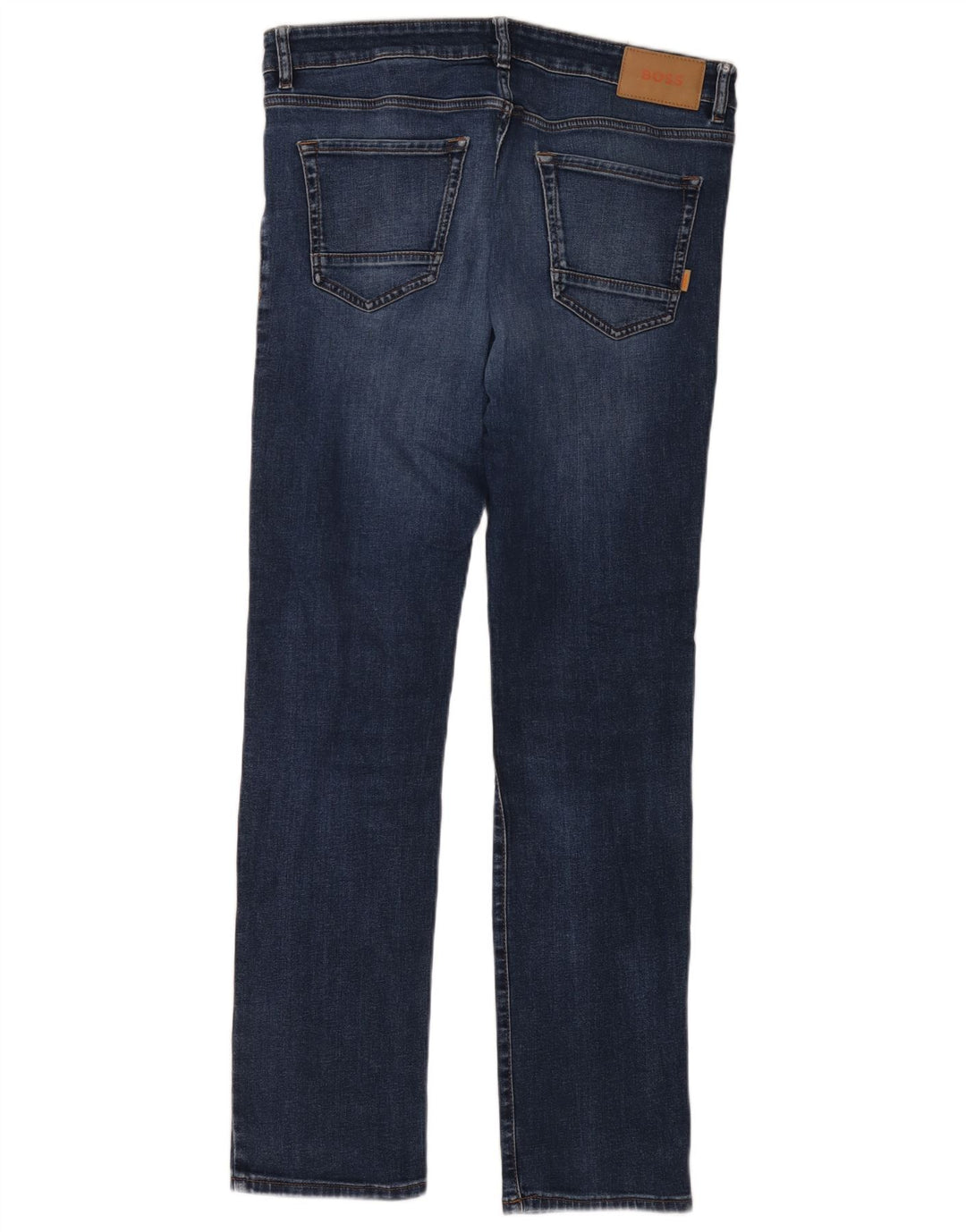 Hugo Boss Herre Slim Jeans W34 L34 Marineblå Bomuld