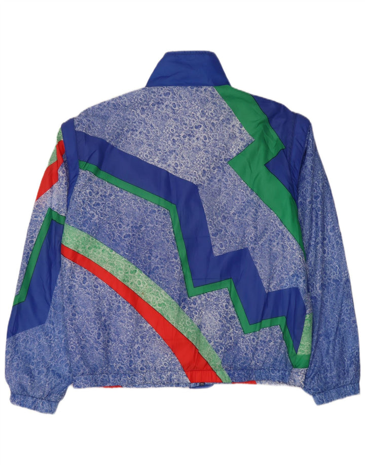 Vintage træningsdragt til mænd Topjakke XL Blå Geometrisk Polyester