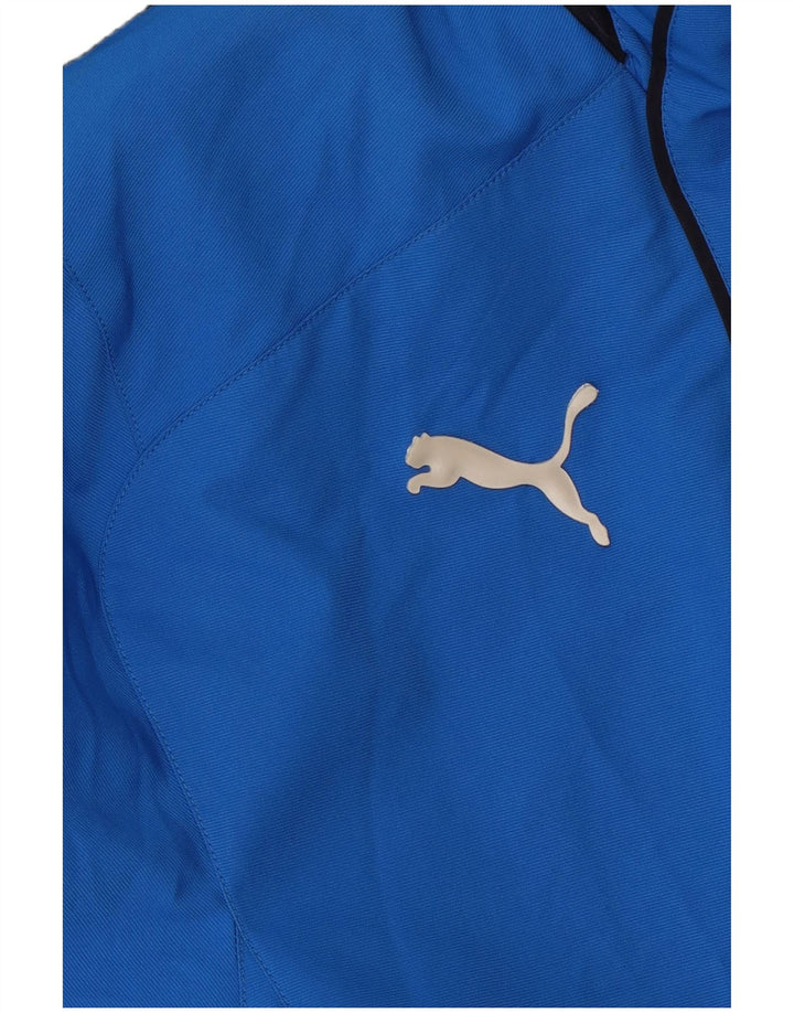 Puma vindjakke med hætte til mænd UK 38 Medium Blue Colourblock