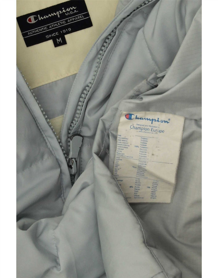 Champion Dame hættepolstret jakke UK 12 Medium Blue Polyester