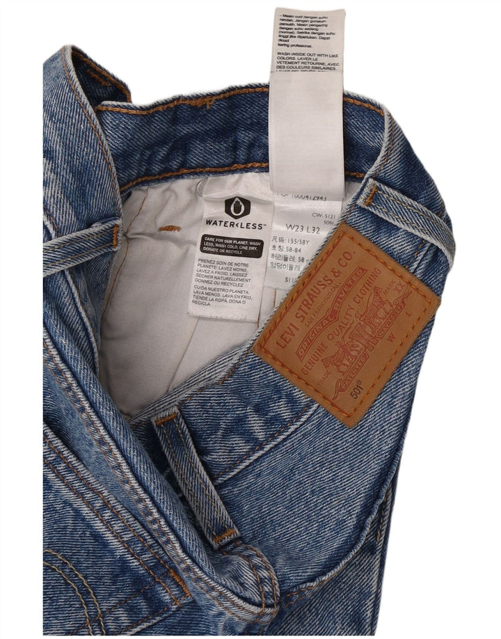 Levi's Dame 501 Straight Jeans W23 L28 Blå Bomuld