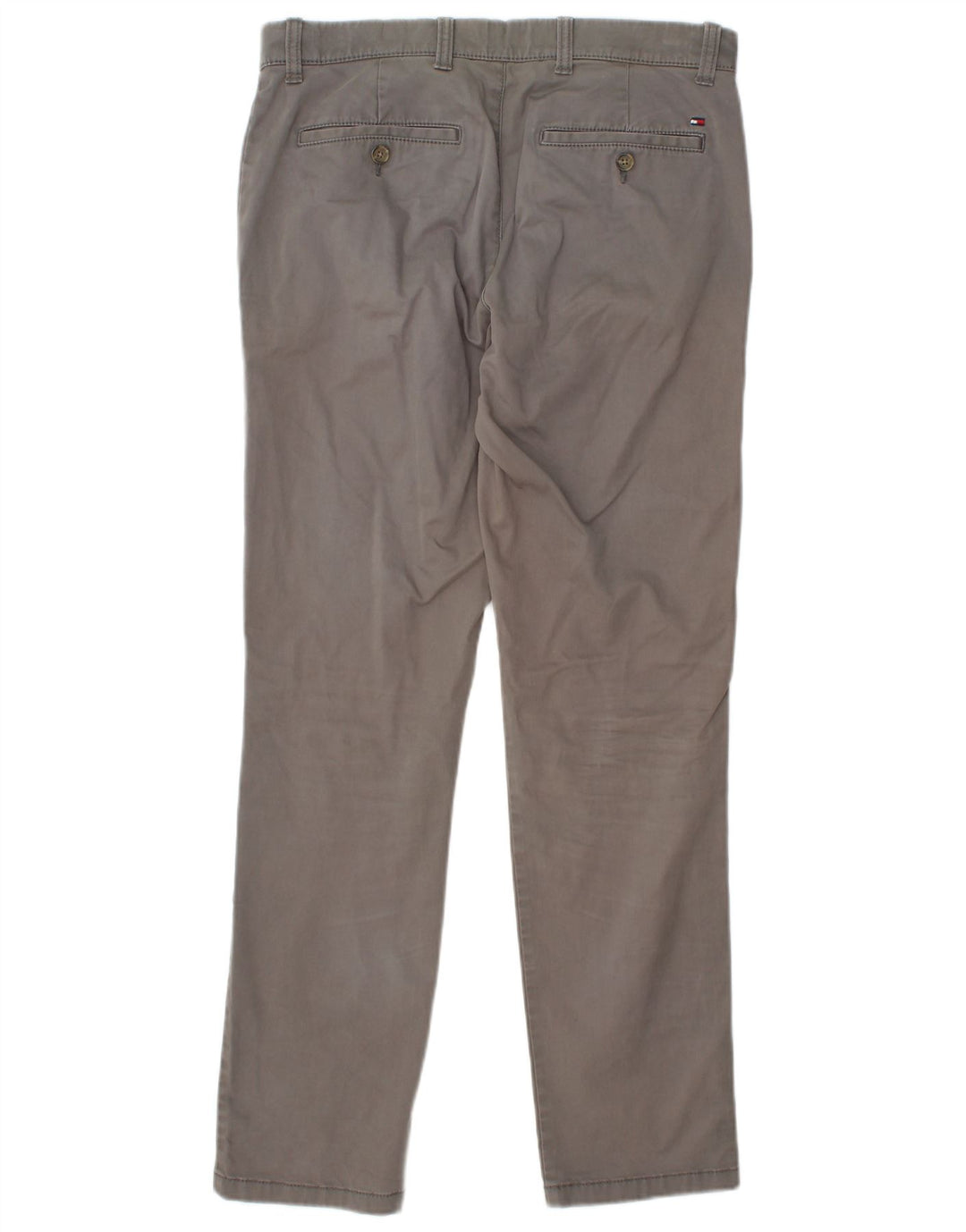 TOMMY HILFIGER Etroite Slim Fit Chinobukser til mænd W31 L32 Grå bomuld