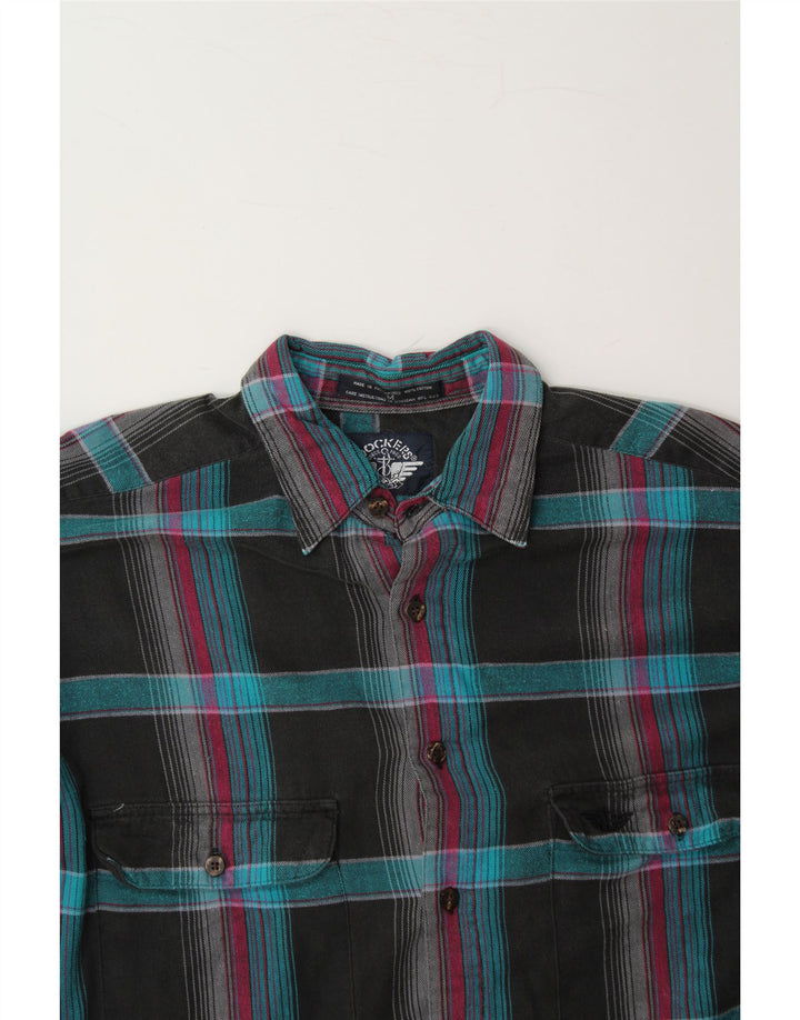 DOCKERS Mens Shirt Medium Black Check Cotton Vintage Dockers and Second-Hand Dockers from Messina Hembry 