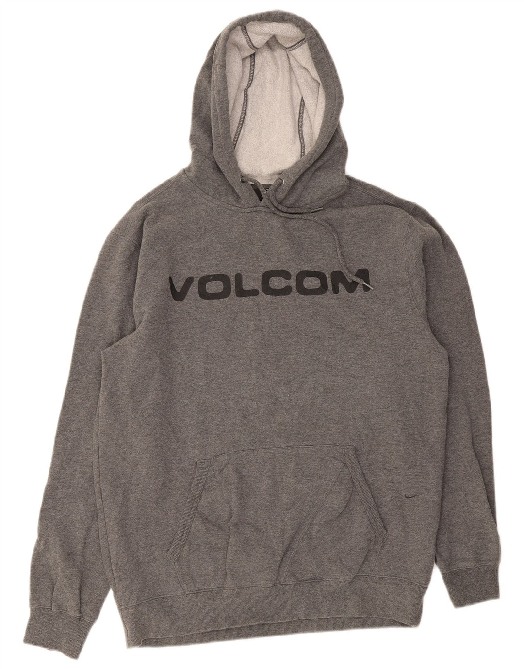 Volcom Grafisk hættetrøje til mænd, stor grå bomuld