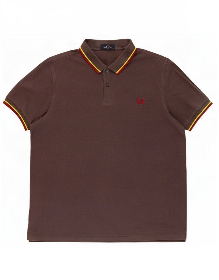 Fred Perry herre poloshirt XL grå bomuld