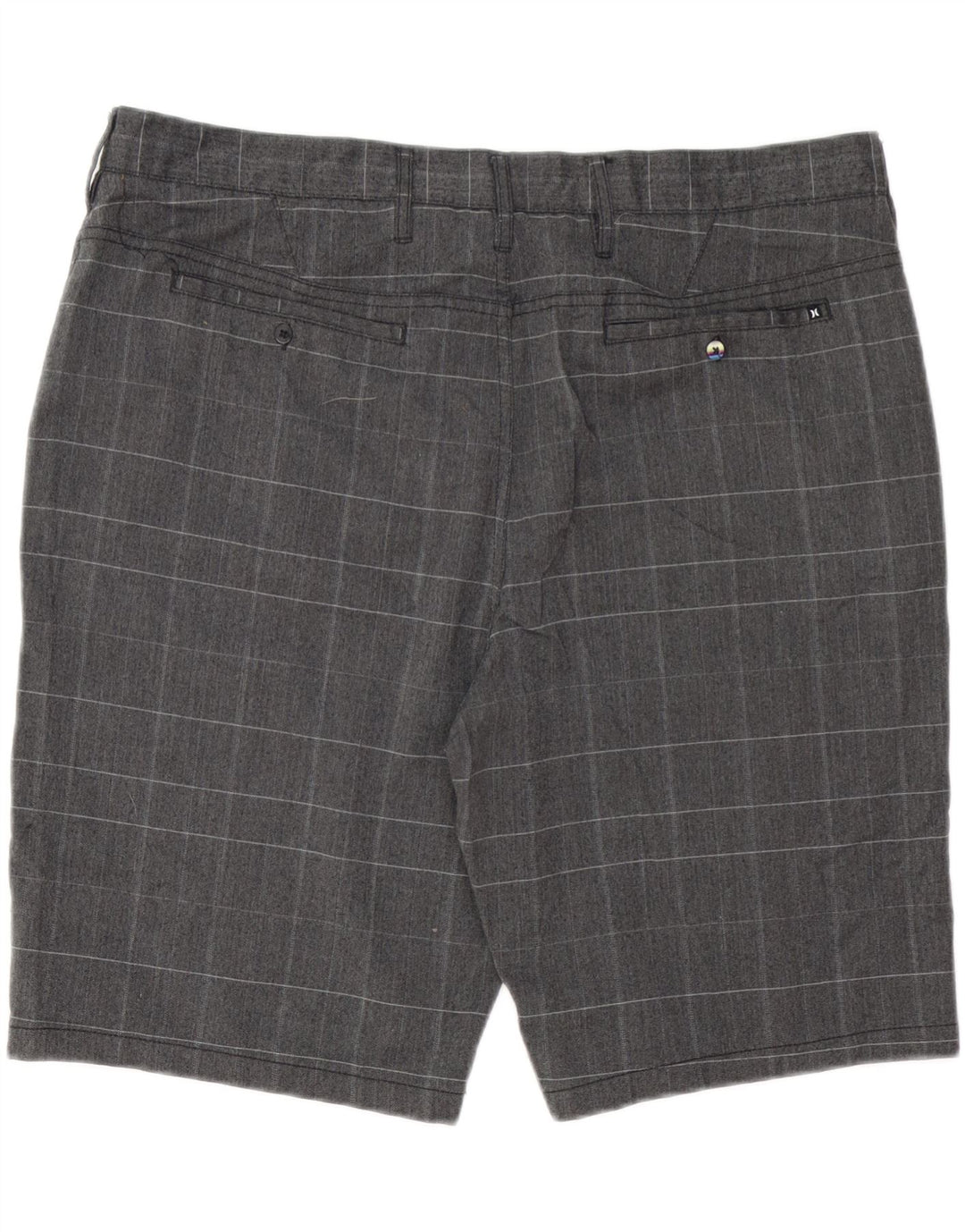 HURLEY Chino Shorts til mænd W38 XL Grå ternet polyester