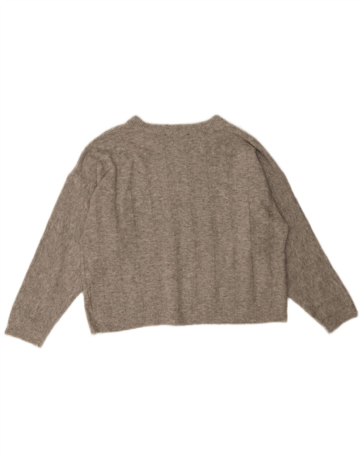 Marks & Spencer Dame sweater med rund hals DK 12 Medium Grey Flecked