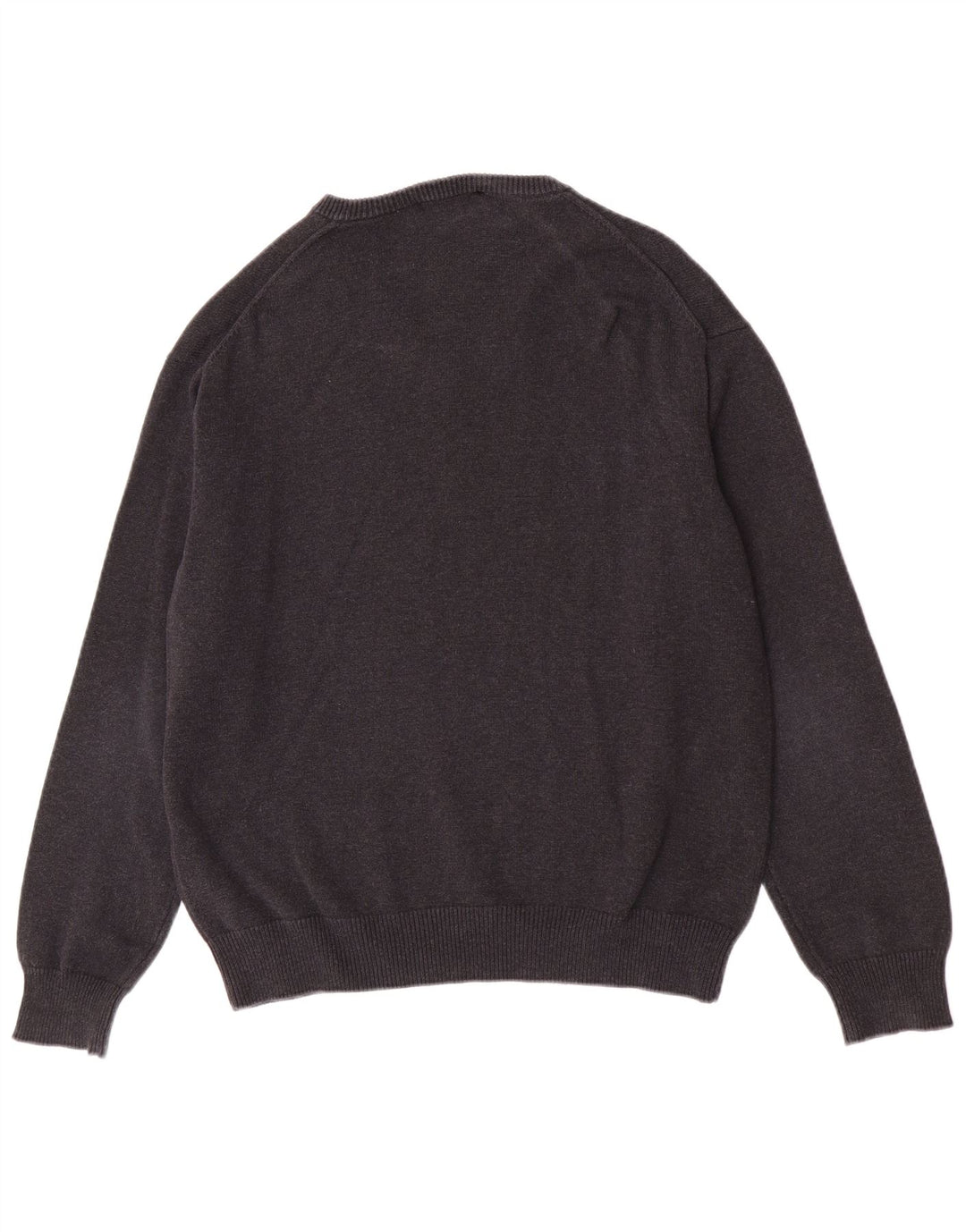 Gant Herre V-hals sweater Stor grå bomuld