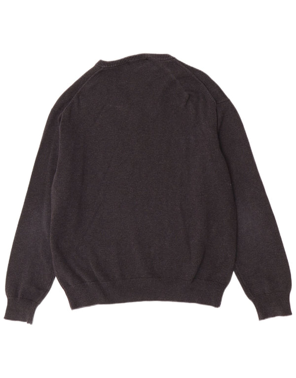 Gant Herre V-hals sweater Stor grå bomuld