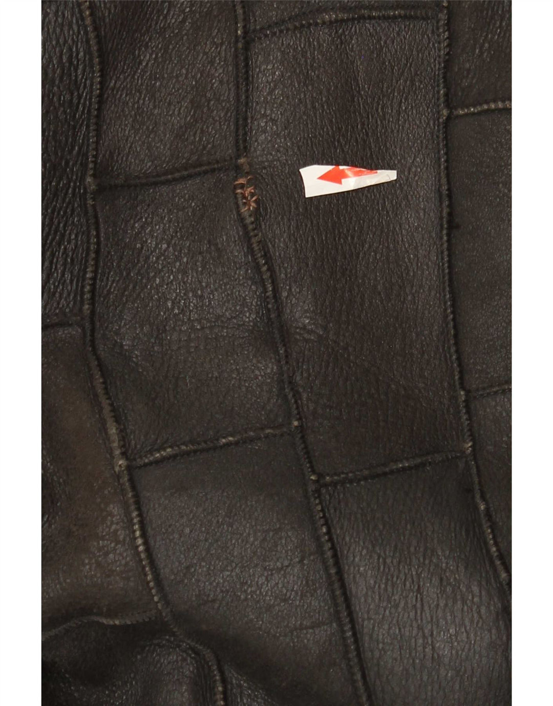 Vintage Herre Shearling Jacket UK 42 XL Brun Patchwork