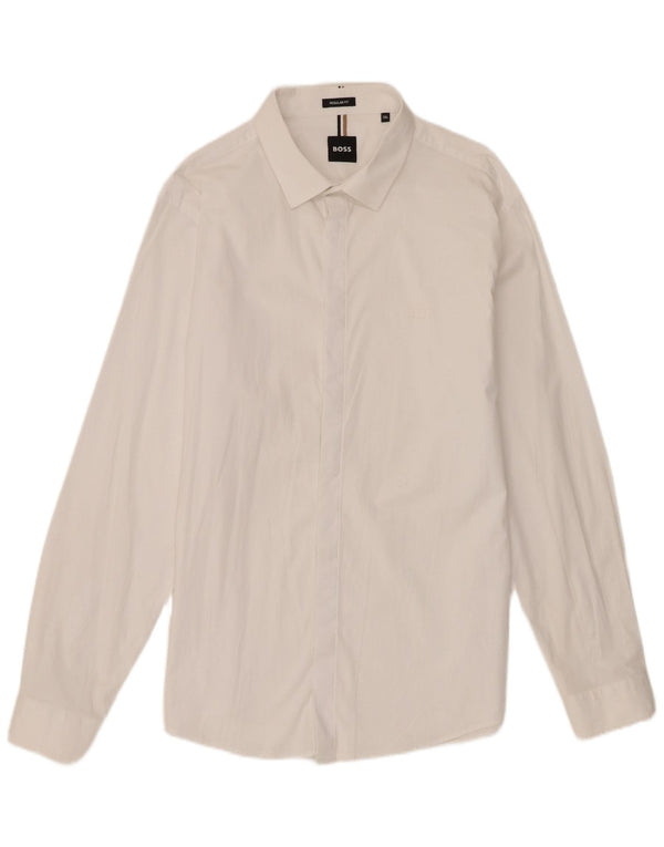 Hugo Boss Mens Regular Fit Shirt 3XL White Cotton