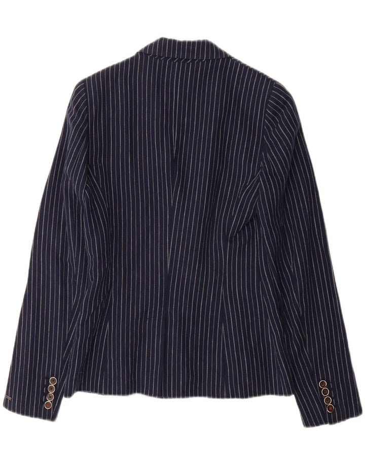 TOMMY HILFIGER Womens Blazer Jacket US 6 Medium Navy Blue Pinstripe Vintage Tommy Hilfiger and Second-Hand Tommy Hilfiger from Messina Hembry 