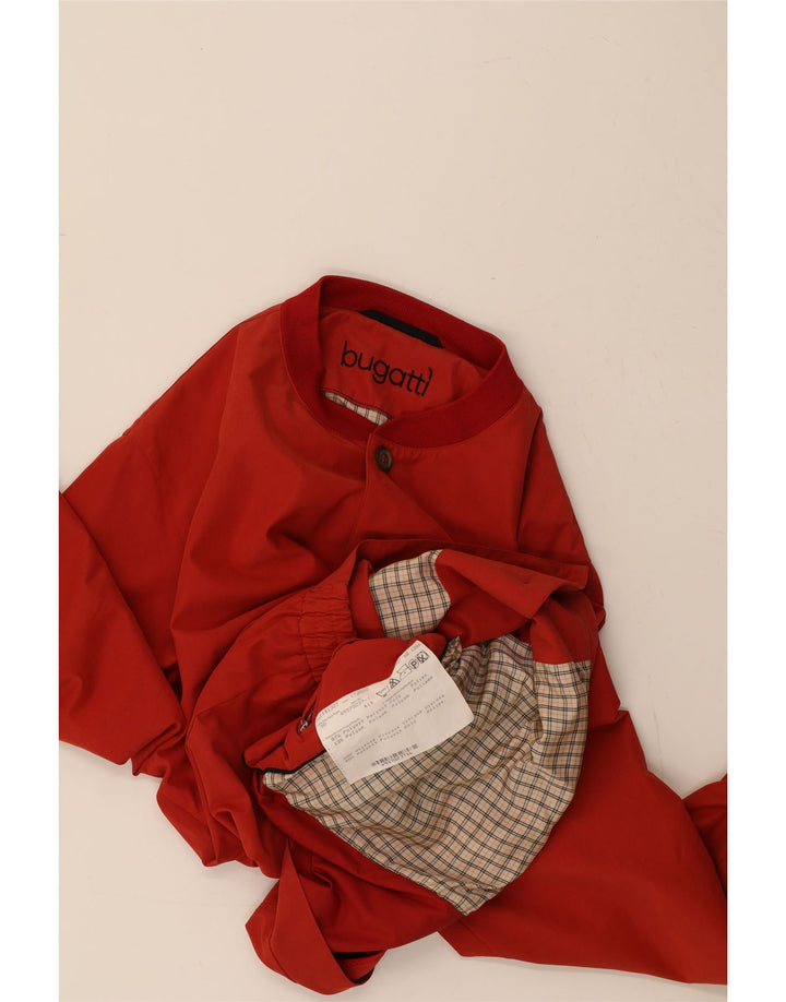 BUGATTI Mens Bomber Jacket IT 50 Large Red Polyester Vintage Bugatti and Second-Hand Bugatti from Messina Hembry 