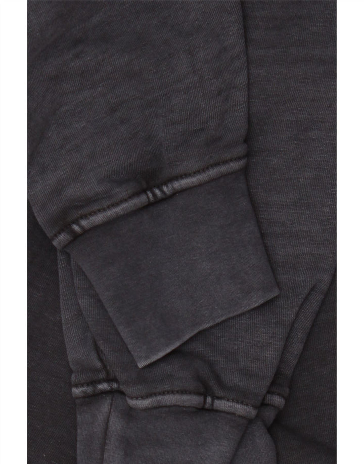 SOCCX Grafisk hættetrøje til mænd UK 42 Stor sort bomuld