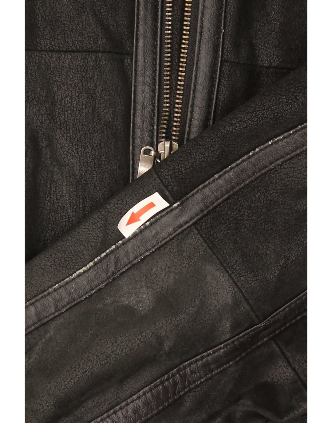 Conbipel Herre Shearling Jacket UK 42 XL sort læder