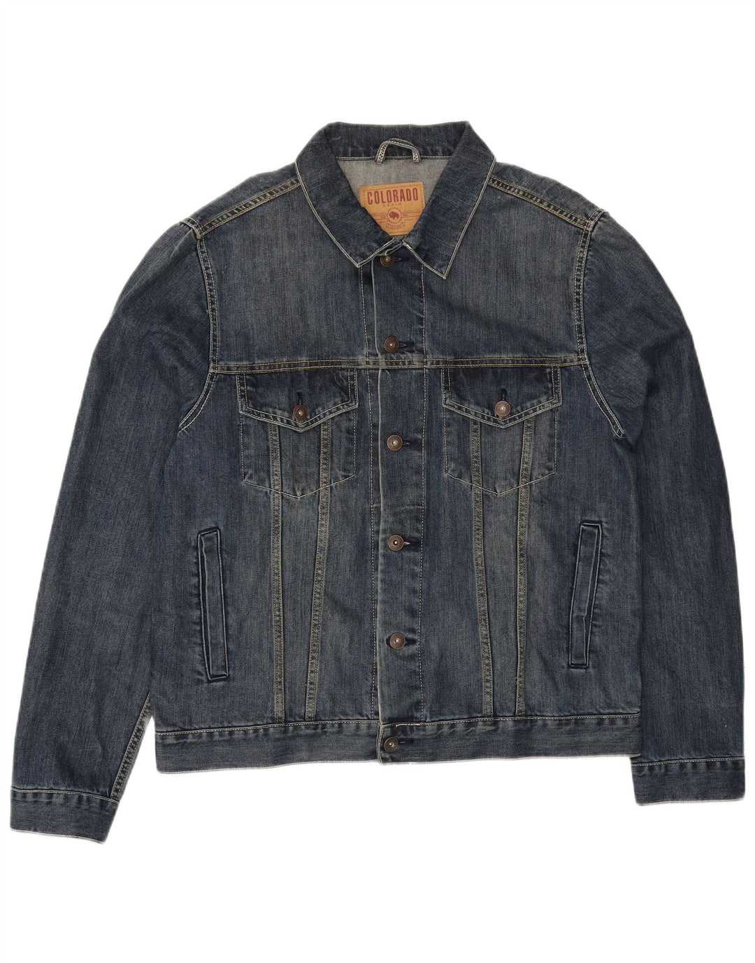 COLORADO Mens Denim Jacket UK 40 Large Blue