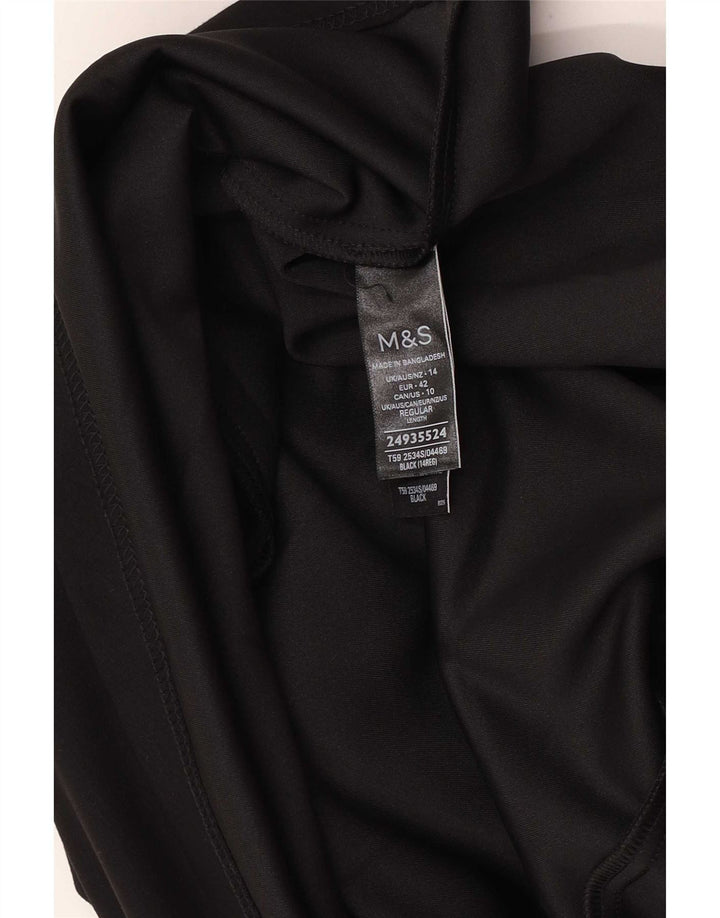 Marks & Spencer A-line nederdel til kvinder UK 14 Large W34 Black Polyester