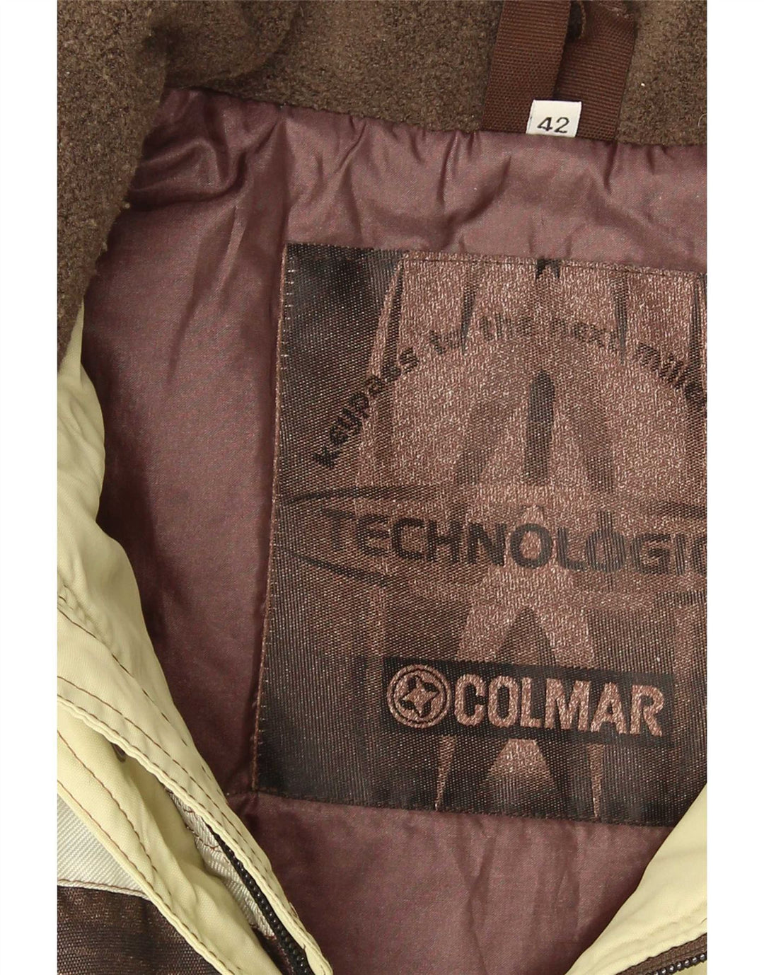 Colmar Herre grafisk hætte skijakke US 42 Large Green Colourblock